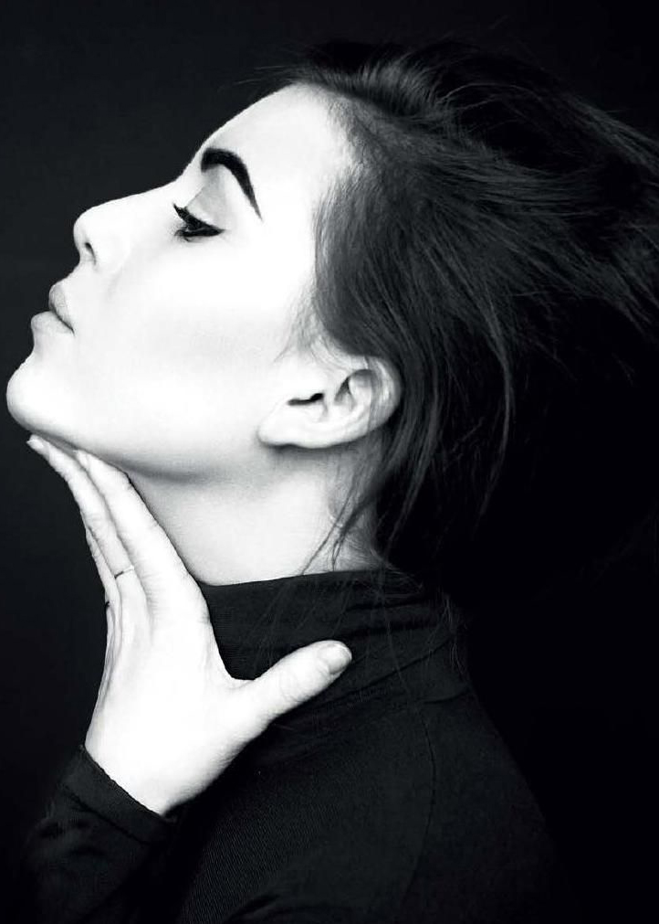 Black-and-white profile portrait of Lykke Li 